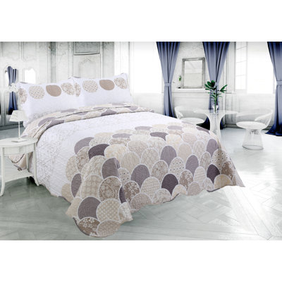 Marina Decoration Modern & Contemporary Polyester Patchwork Quilt