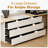  Extendable Home Office Desk Dresser Desk 2 Person Table With 6 Storage Drawers-1980238027
