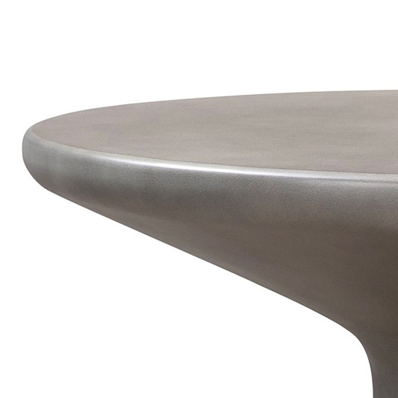 Anterrion 24" Wide Round Pedestal Coffee Table in Grey Concrete