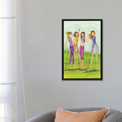 «Women Golf in Style», peinture sur toile tendue