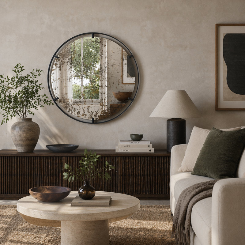 31.5"Theodor Mirror with industrial design