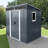 Outdoor Storage Shed, Weatherproof Tool Shed With Metal Foundation Frame, Corrosion-Resistant Steel, Inclined Roof For Rain Drainage