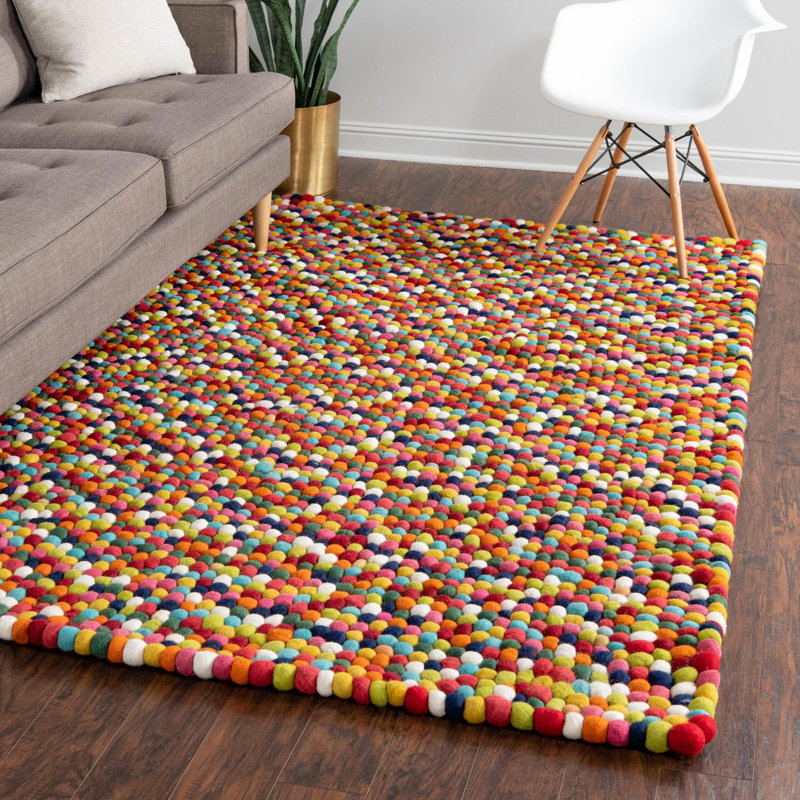 Apripdiff Wool Indoor Rug, Rectangle 5' x 8'
