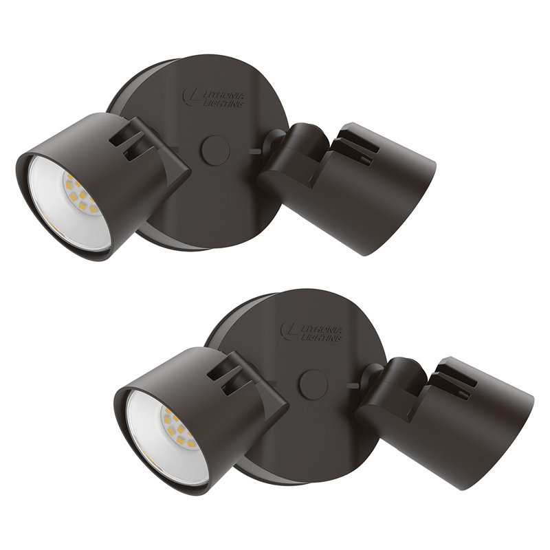 Ensemble de 2 projecteurs de sécurité d'extérieur à DEL H 2X4000 de couleur bronze foncé HGX