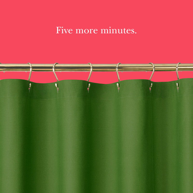 kate spade new york Scrub A Dub Dub Shower Curtain, 72 in x 72 in, Pink Shower Curtain, Green/Black