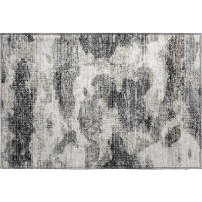 Premium Machine Washable Freixa AMF71 Black Rug