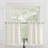 Castlebourne Floral Stripe Semi-Sheer Rod Pocket Kitchen Curtain Tier (Set of 2)-351988822