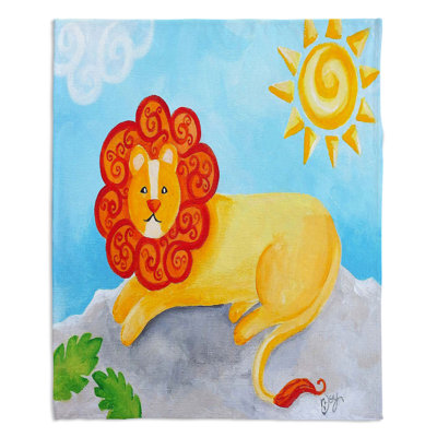 Couverture à motif de lion