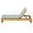 Acacia Wood Chaise Lounge with 1.57-Inch 2-Fold Cushion Set, 4-Position Adjustable with Flat Side Surface, for Poolside