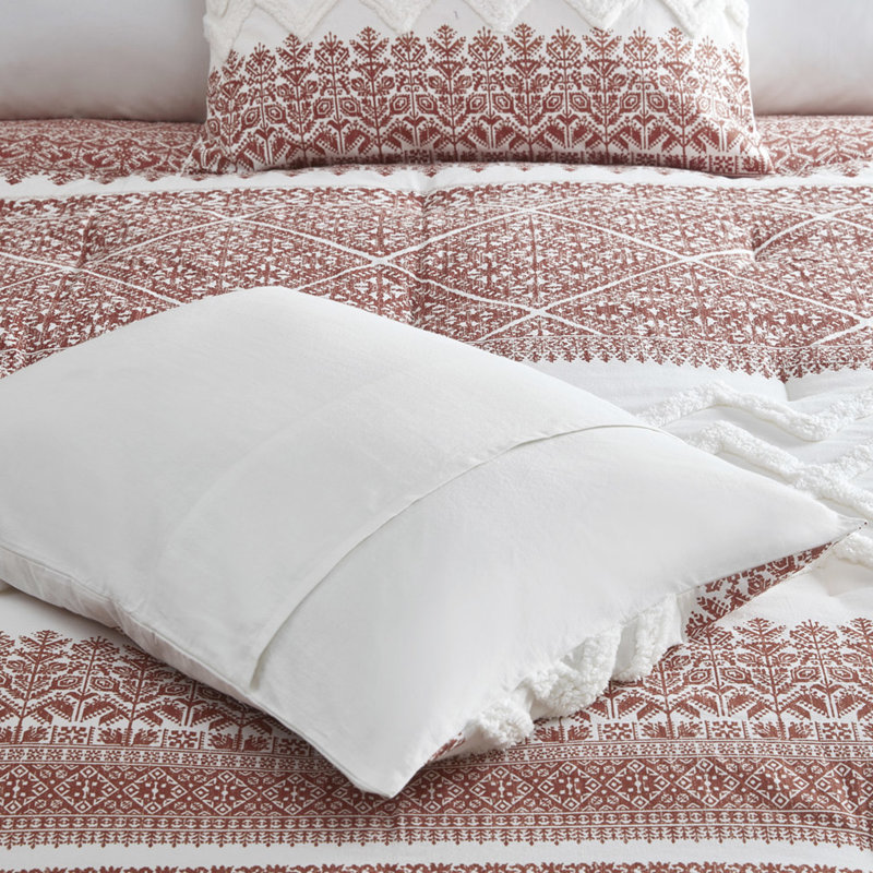 Édredon en chenille - literie 100% coton lavable à la machine pour lit double / grand 3 pièces avec rembourrage capitonné de style chic