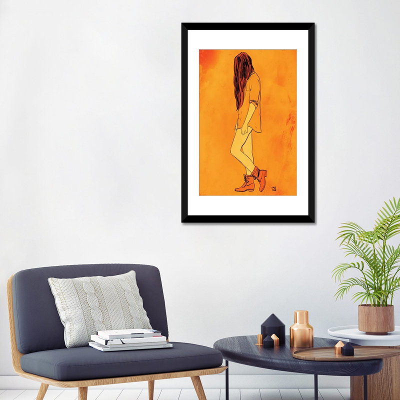 «Ces bottes…», impression sur toile tendue, Papier beaux-arts encadré noir, Blanc, H 32 po x l 24 po x P 1 po