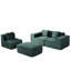 Canapé-lit, canapé modulaire convertible en velours côtelé de base avec repose-pieds et coussins décoratifs, canapé modulaire en forme de L, canapé-lit désossé