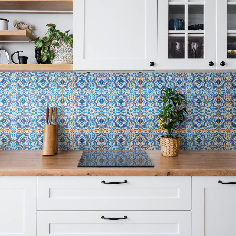 Kaori 50x100 cm Pvc Singular Tile in Blue