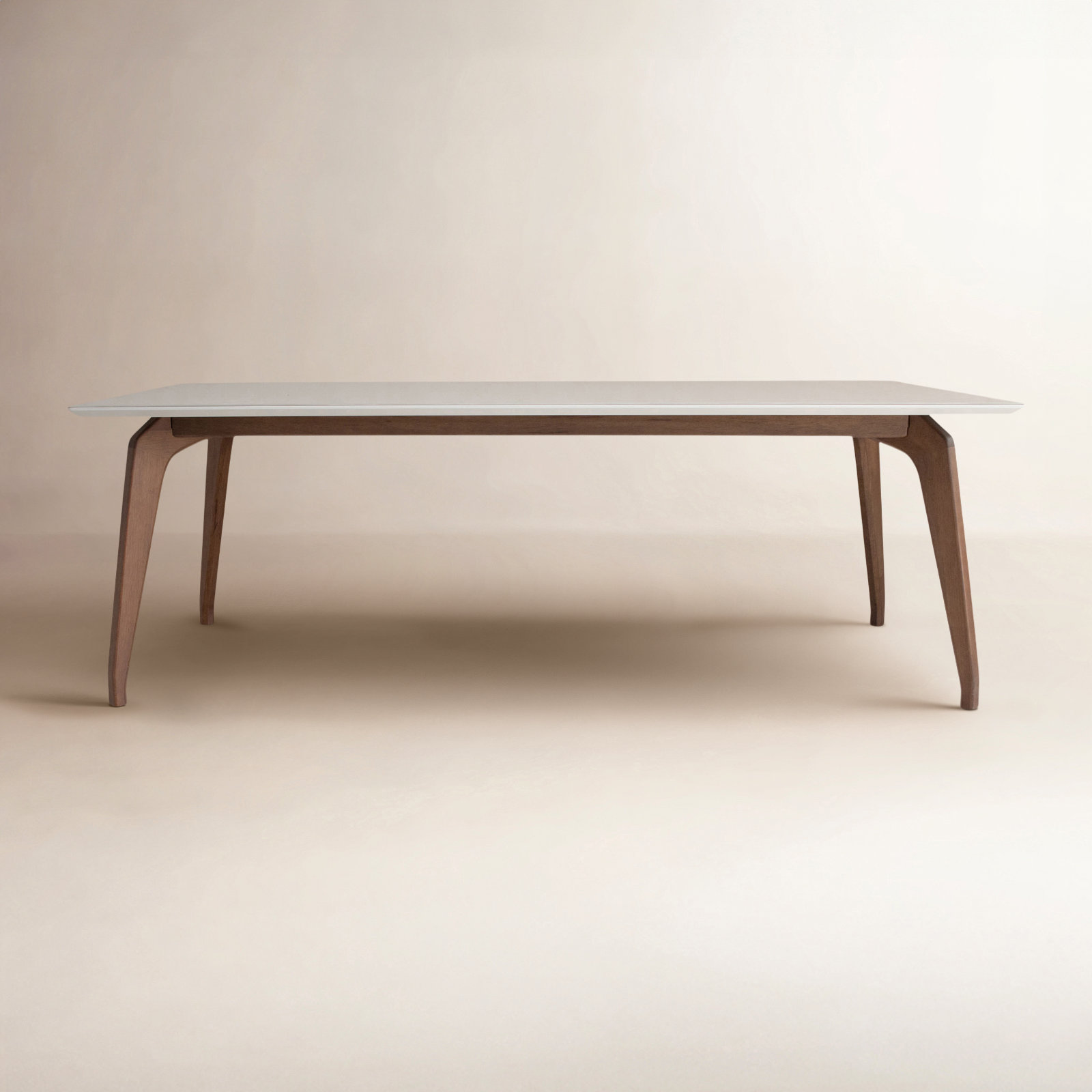 Ena Dining Table, Off White, 29.5" H x 86.5" L x 43.5" W