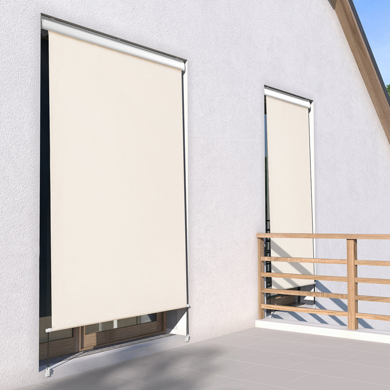 Auvent rétractable pour l'extérieur Samaris, L 55,1 po x P 3,1 po, Beige
