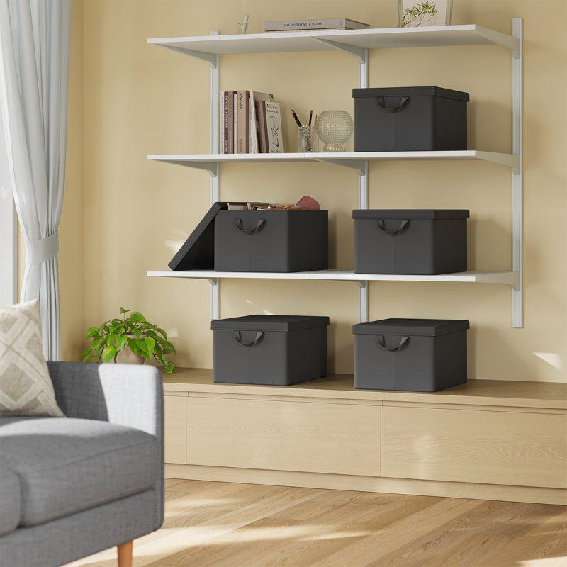 17 Stories Fabric Storage Tub & Tote, Black