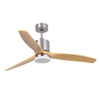 52'' Ceiling Fan With Led Lights And Remote Control, Silver