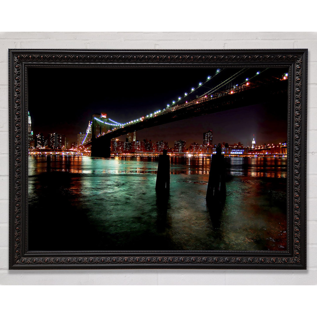 Gerahmter Kunstdruck New York View From The Waters Edge