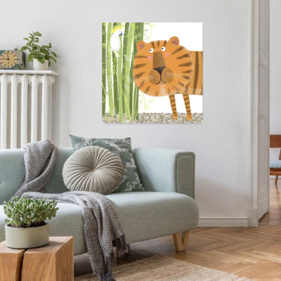 Art contemporain, oiseau, tigre, art tropical