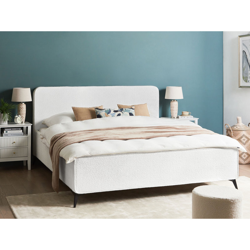Bently Upholstered Bed, White