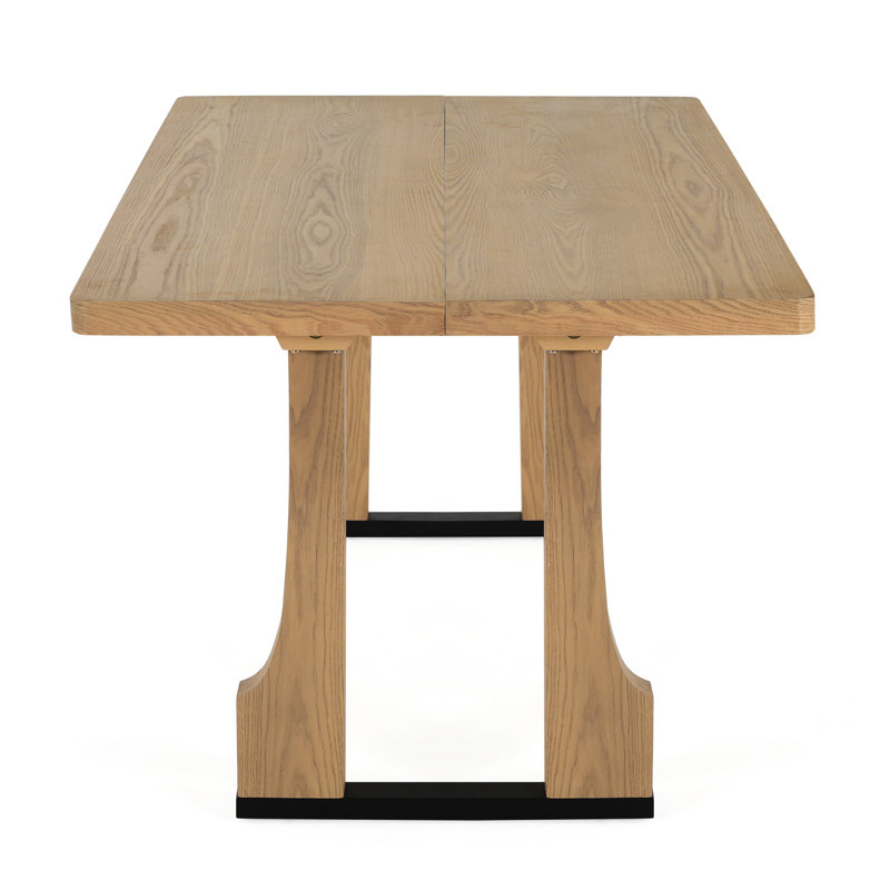 Table de salle à manger rectangulaire de 63 po Ash, de taille compacte pour 4 à 6 sièges, et imperméable, installation sans effort, charmants appartements assez pour asseoir 6, anti-rayures, configuration, cuisines de style