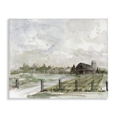 «Rustic Barn & Fence», art mural sur toile par Patti Bishop