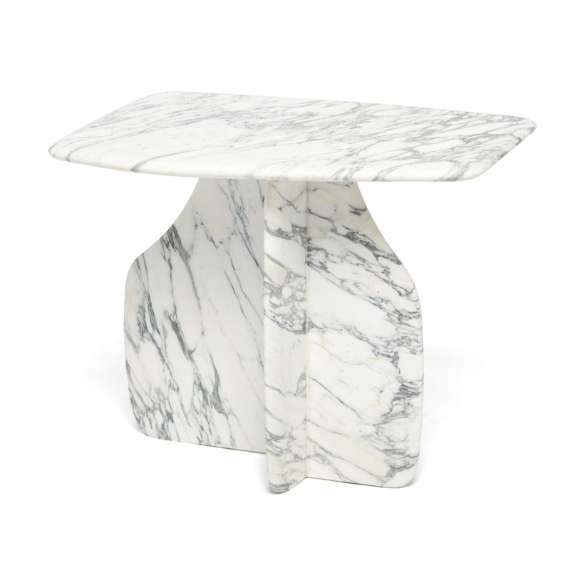 Celine Marble End Table, Arabescato