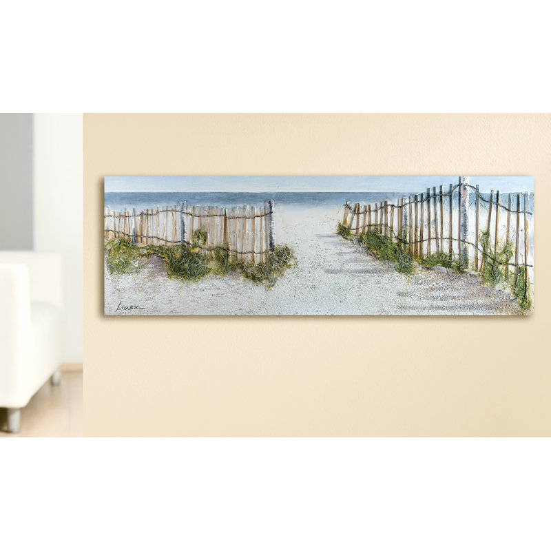 'Idyllic Dunes' - Wrapped Canvas Painting Print