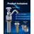 Single Handle Deck Mount Brass Kitchen Faucet 0.4 GPM Dipper Well Faucet And Bowl Set
