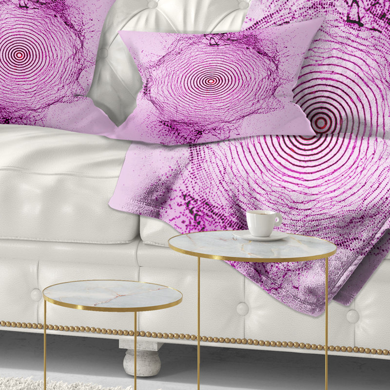 Éclaboussures de forme mauve en 3D - coussin imprimé abstrait