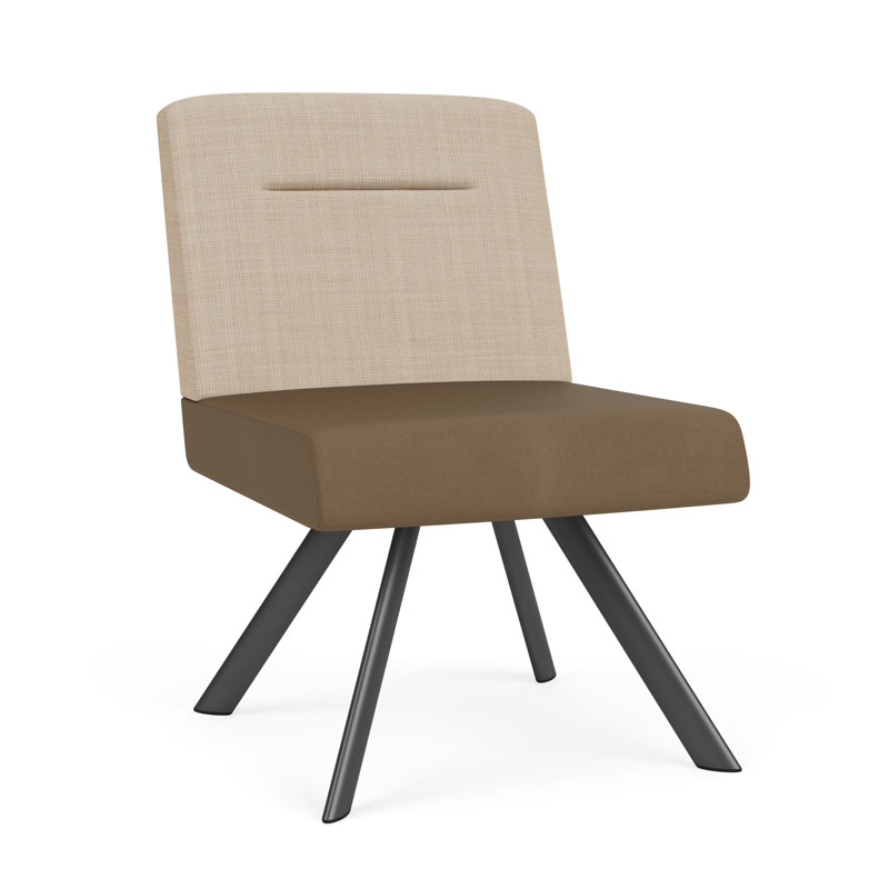 Chaise d'invité Willow, Gris anthracite, Chambray calcaire / Patriot Plus taupe