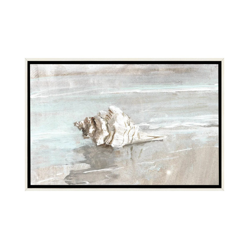 «Washed Ashore I», reproduction d'art sur toile encadrée, Blanc patiné, H 26 po x l 40 po