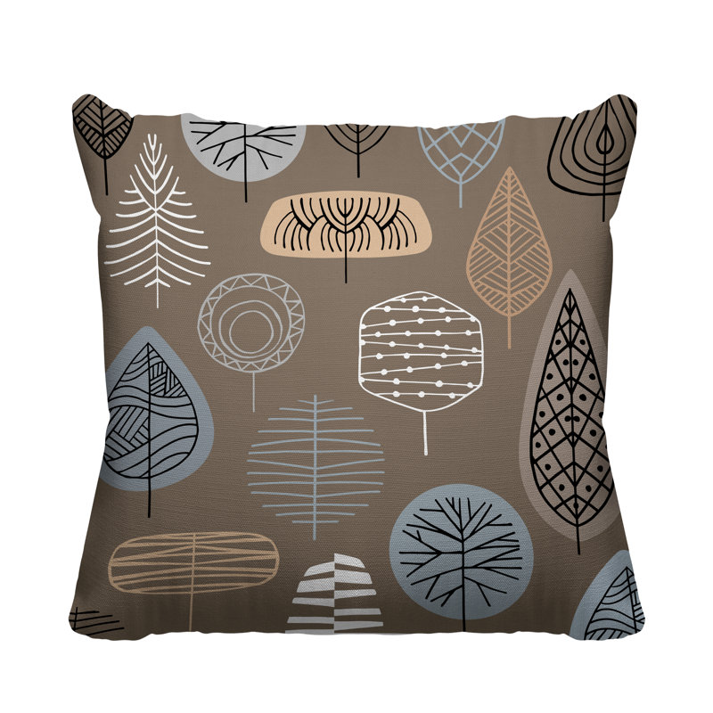 Felicity Outdoor Reversible Throw Pillow, 15W" x 15H", Beige