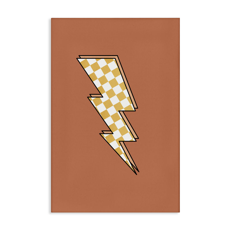 "Checking Lightning Bolt", art mural par JJ Design House, LLC., H 24 po x l 16 po