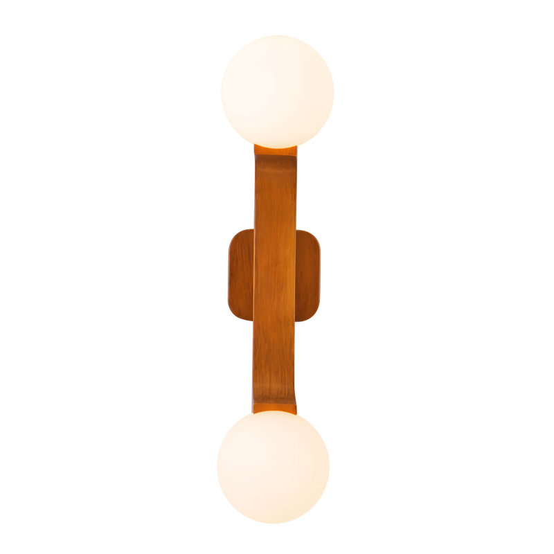Briar 22-in Gold Wall Sconce, Walnut