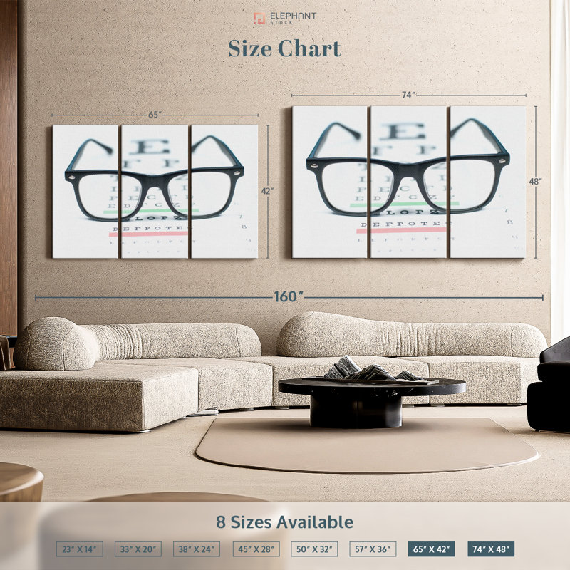 Alphabet, "Impression sur toile", H 48 po x l 74 po