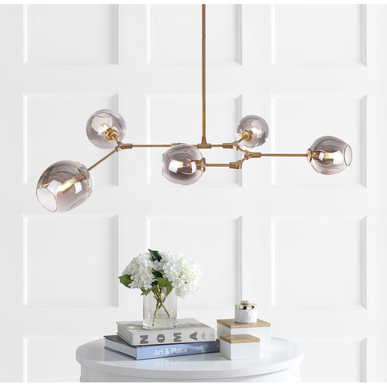Dumont 5 - Light Dimmable Sputnik Modern Linear Chandelier