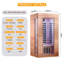 Jingliving Indoor Bluetooth Compatible FAR Infrared Sauna in Mahogany