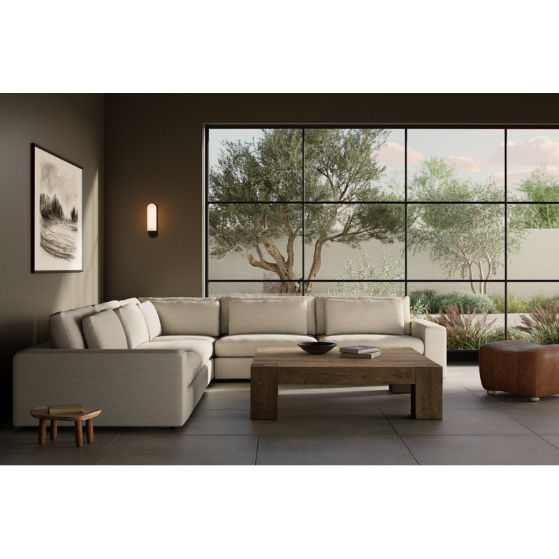 Parchemin modulaire 5 pièces Gibson Gibson, Mélange de polyester parchemin Savoy, H 31,5 po x l 132 po x P 132 po, Réversible