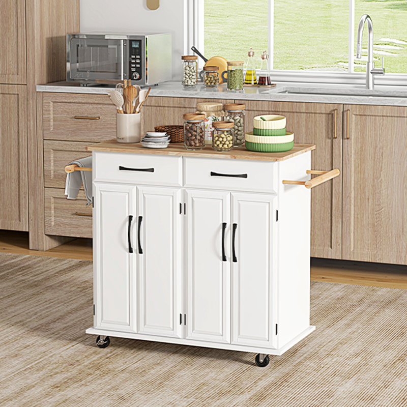 Carylann Kitchen Island, White