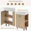 Meuble-lavabo 21,6 po avec lavabo simple en céramique, rangement sur le côté droit-291825247