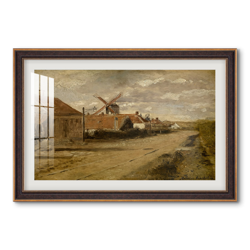 Le moulin de Kiel (Demolen van het Kiel), v. 1885-1888-Henri de Braekeleer-Impression encadrée personnalisée, Venetian Gold