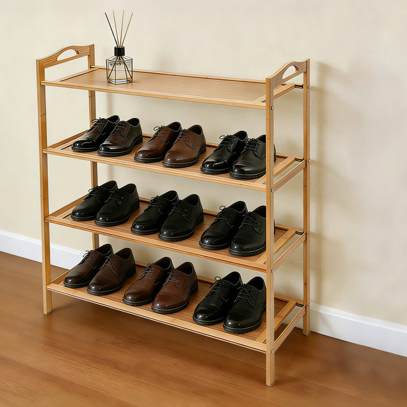 4-Tier Shoe Rack Open Shoe Storage Organizer