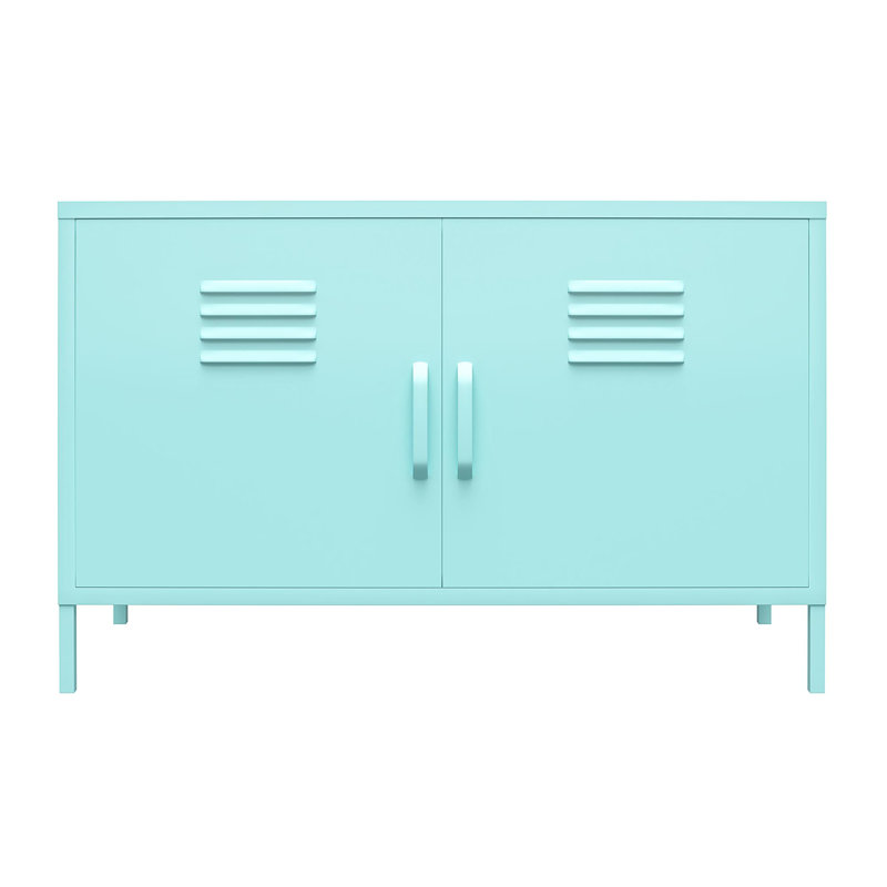 Lamprecht 2 -Door 2 -Shelf Storage Cabinet, Green