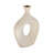 Modern Cut-Out Sculptural Table Vase for Home Decor - Ceramic Flower Vase Accent for Tabletops, Office Desks, and Entryway Styling-190239359-164120125