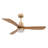 47.2in Ceiling Fan Light 3 Blade Fandelier with Lamp 3 Color LED Ceiling Fan Fixture with Remote Control for Bedroom Living Room Indoor Use