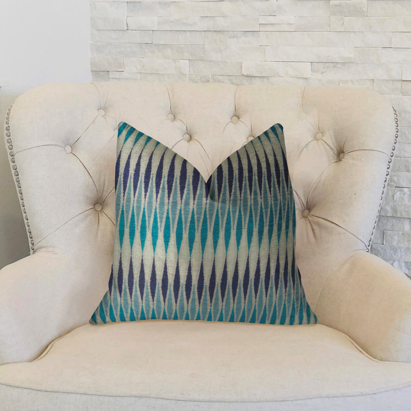 Geometric Reversible Throw Pillow, 12" x 20" x 3" D, Lumbar Pillow