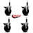 Phenolic Swivel 1 Inch Expanding Stem Caster Set with Brake SCC