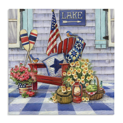 Art mural sur toile Americana Porch View par Geoff Allen