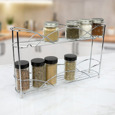 Wall Spice Rack with Adjustable Racks